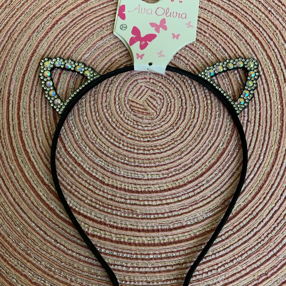 Ava Olivia Toddler Girl Rhinestone Cat Ears Headband NWT